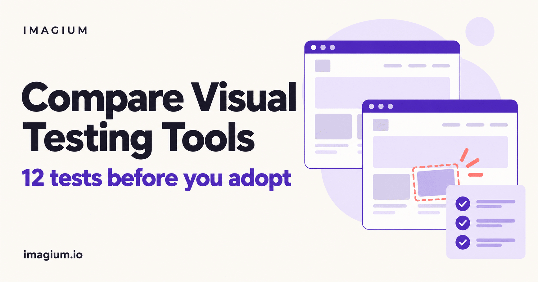 Compare Visual Testing Tools: 12 Practical Tests | Imagium